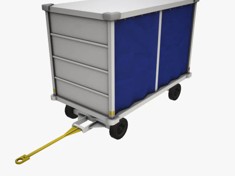 Carrello portabagagli per aeroporto --438-- Modello 3D