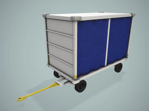 Airport Baggage Cart --438-- 3D Model
