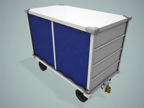 Airport Baggage Cart --438-- 3D Model