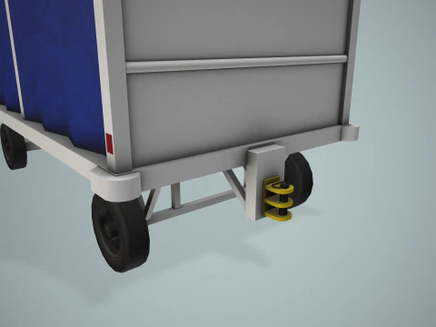 Airport Baggage Cart --438-- 3D Model