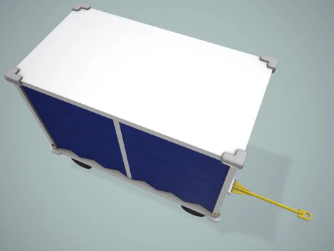 Airport Baggage Cart --438-- 3D Model