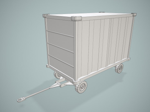 Carrinho de bagagem do aeroporto --438-- Modelo 3D
