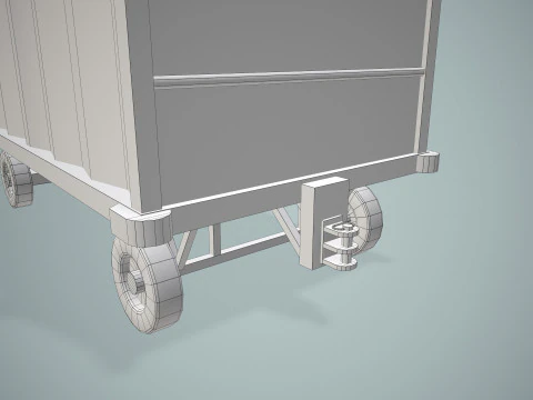 Airport Baggage Cart --438-- 3D Model