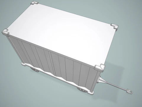 Airport Baggage Cart --438-- 3D Model