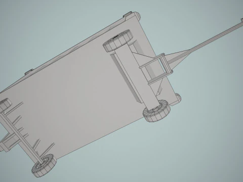 Airport Baggage Cart --438-- 3D Model