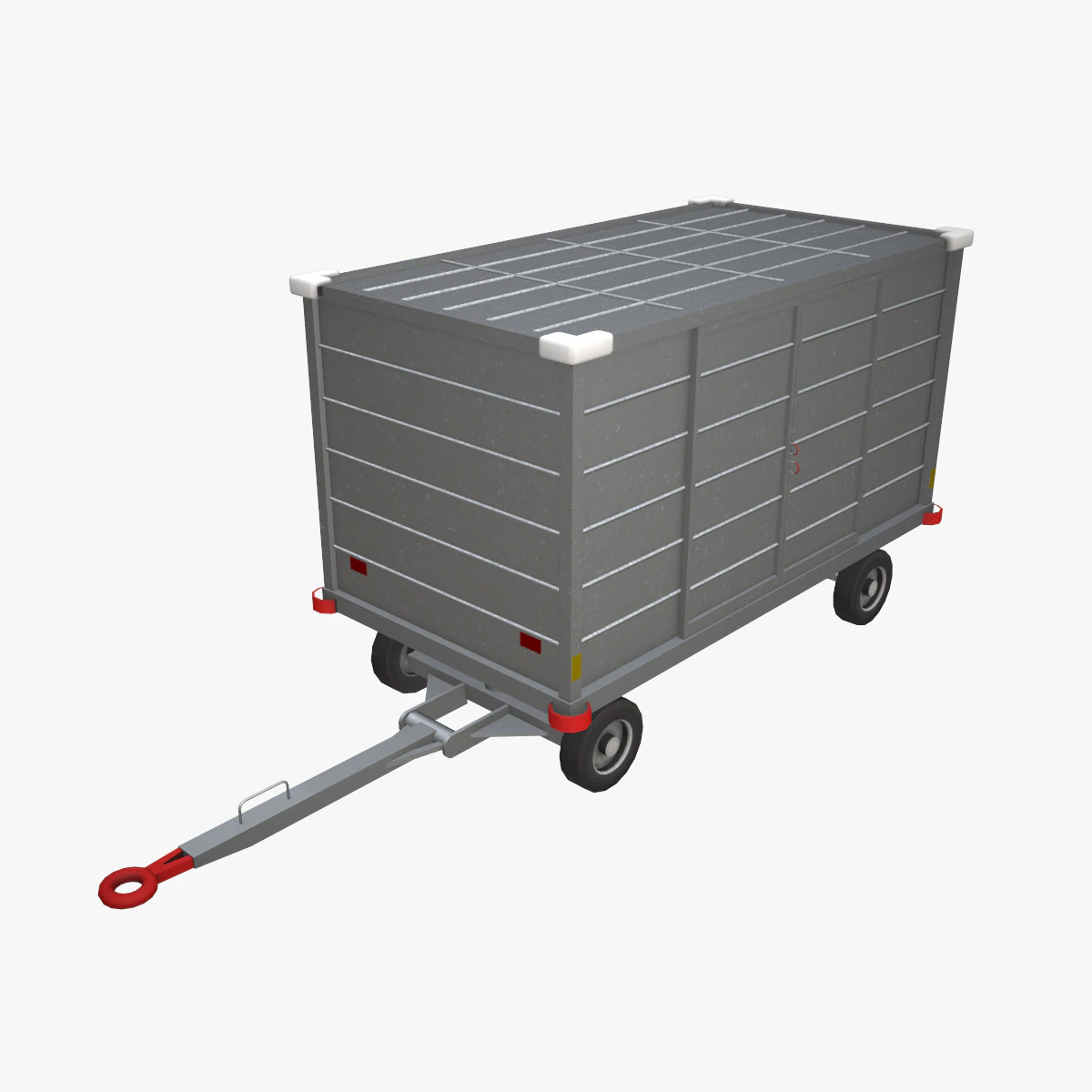 Airport Baggage Cart --439-- 3D Model .c4d .max .obj .3ds .fbx .stl .blend 