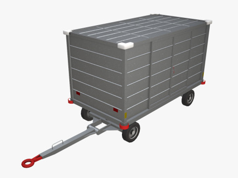 Airport Baggage Cart --439-- 3D Model