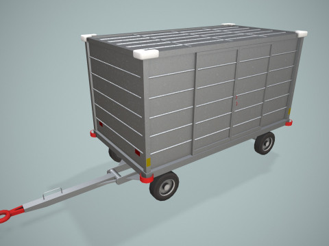 Kereta Bagasi Bandara --439-- Model 3D