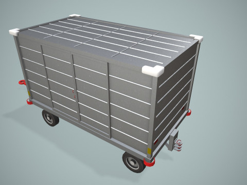 Kereta Bagasi Bandara --439-- Model 3D