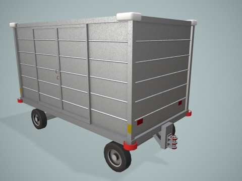 Kereta Bagasi Bandara --439-- Model 3D