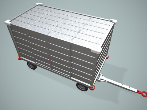 Kereta Bagasi Bandara --439-- Model 3D