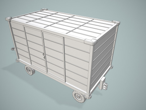 Kereta Bagasi Bandara --439-- Model 3D