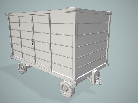 Kereta Bagasi Bandara --439-- Model 3D