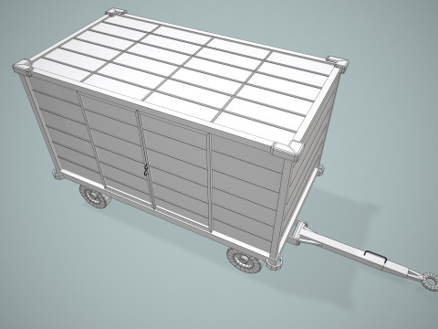 Kereta Bagasi Bandara --439-- Model 3D