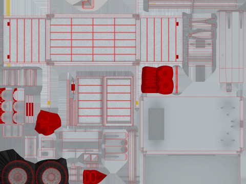 Kereta Bagasi Bandara --439-- Model 3D