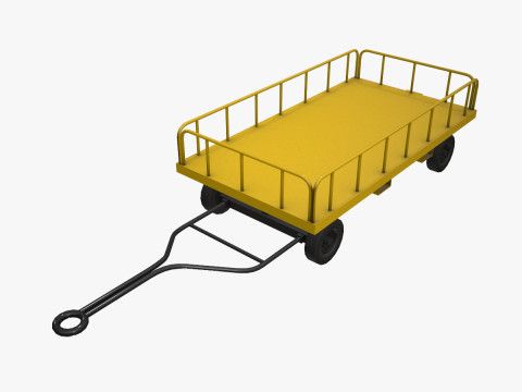 Airport Baggage Cart --440-- 3D Model