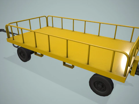 Carrello portabagagli aeroportuale --440-- Modello 3D