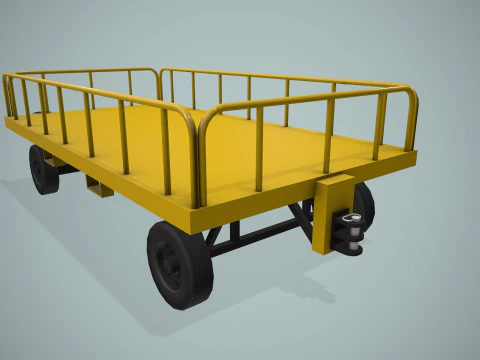 Carrello portabagagli aeroportuale --440-- Modello 3D