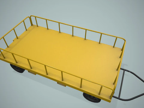 Carrello portabagagli aeroportuale --440-- Modello 3D