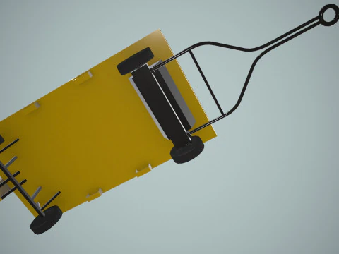 Carrello portabagagli aeroportuale --440-- Modello 3D