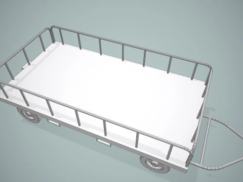 Carrello portabagagli aeroportuale --440-- Modello 3D