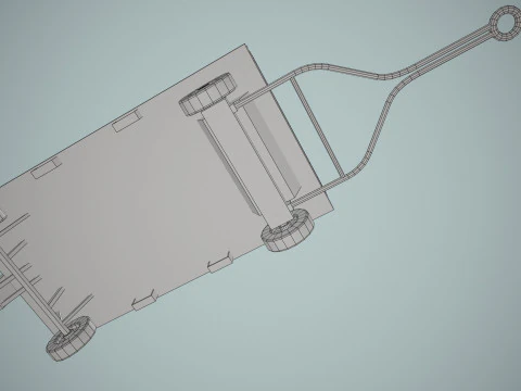 Carrello portabagagli aeroportuale --440-- Modello 3D