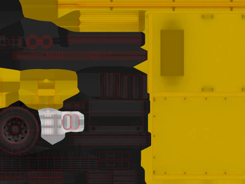 Carrello portabagagli aeroportuale --440-- Modello 3D