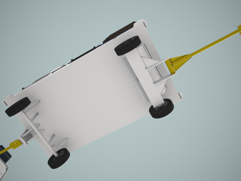 Carrelli portabagagli dell'aeroporto caricati --441-- Modello 3D