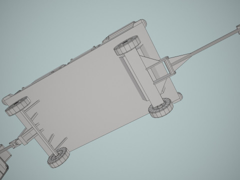 Carrelli portabagagli dell'aeroporto caricati --441-- Modello 3D
