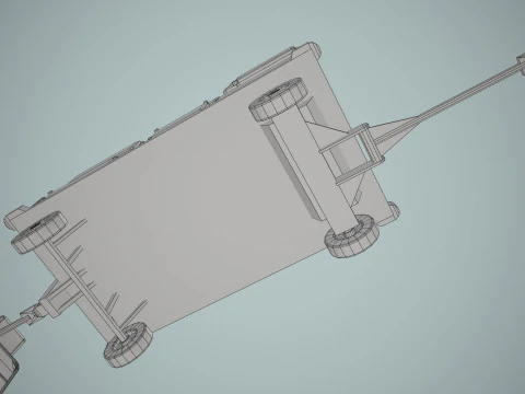 Gerobak Bagasi Bandara Termuat --441-- Model 3D