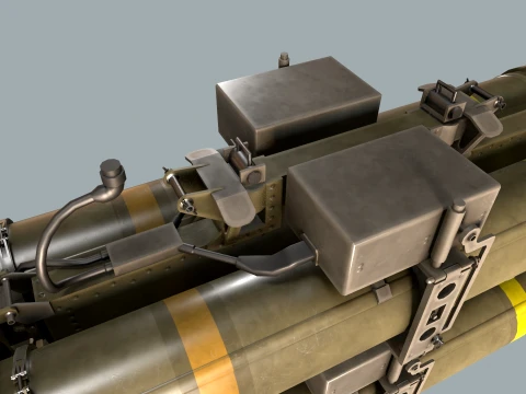 Missile Launcher BGM-71D TOW-2 X4 --81-- 3D Model