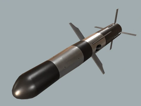 Missile Launcher BGM-71D TOW-2 X4 --81-- 3D Model