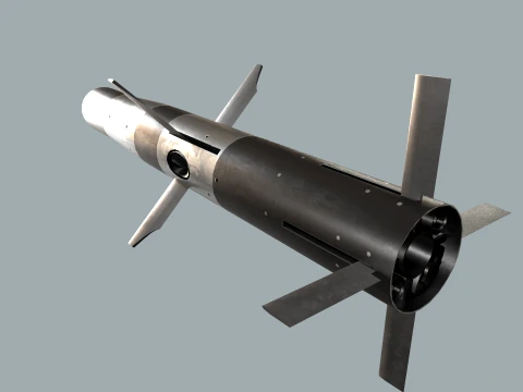 Missile Launcher BGM-71D TOW-2 X4 --81-- 3D Model