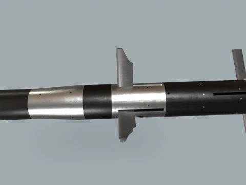 Missile Launcher BGM-71D TOW-2 X4 --81-- 3D Model