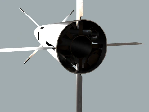 Missile Launcher BGM-71D TOW-2 X4 --81-- 3D Model