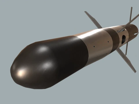 Missile Launcher BGM-71D TOW-2 X4 --81-- 3D Model