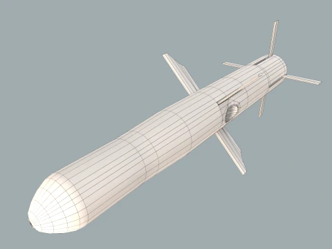 Missile Launcher BGM-71D TOW-2 X4 --81-- 3D Model