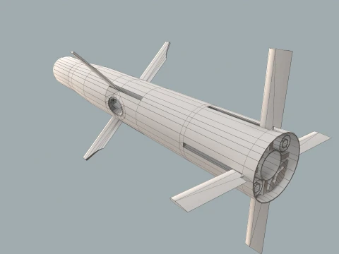 Missile Launcher BGM-71D TOW-2 X4 --81-- 3D Model