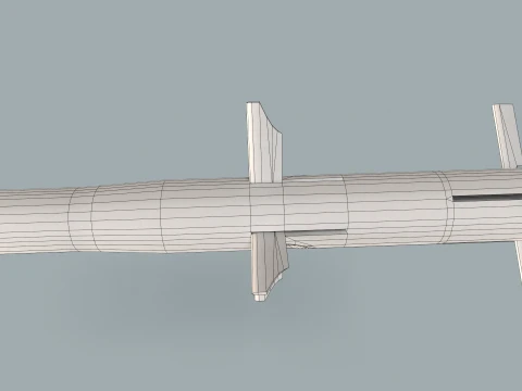 Missile Launcher BGM-71D TOW-2 X4 --81-- 3D Model