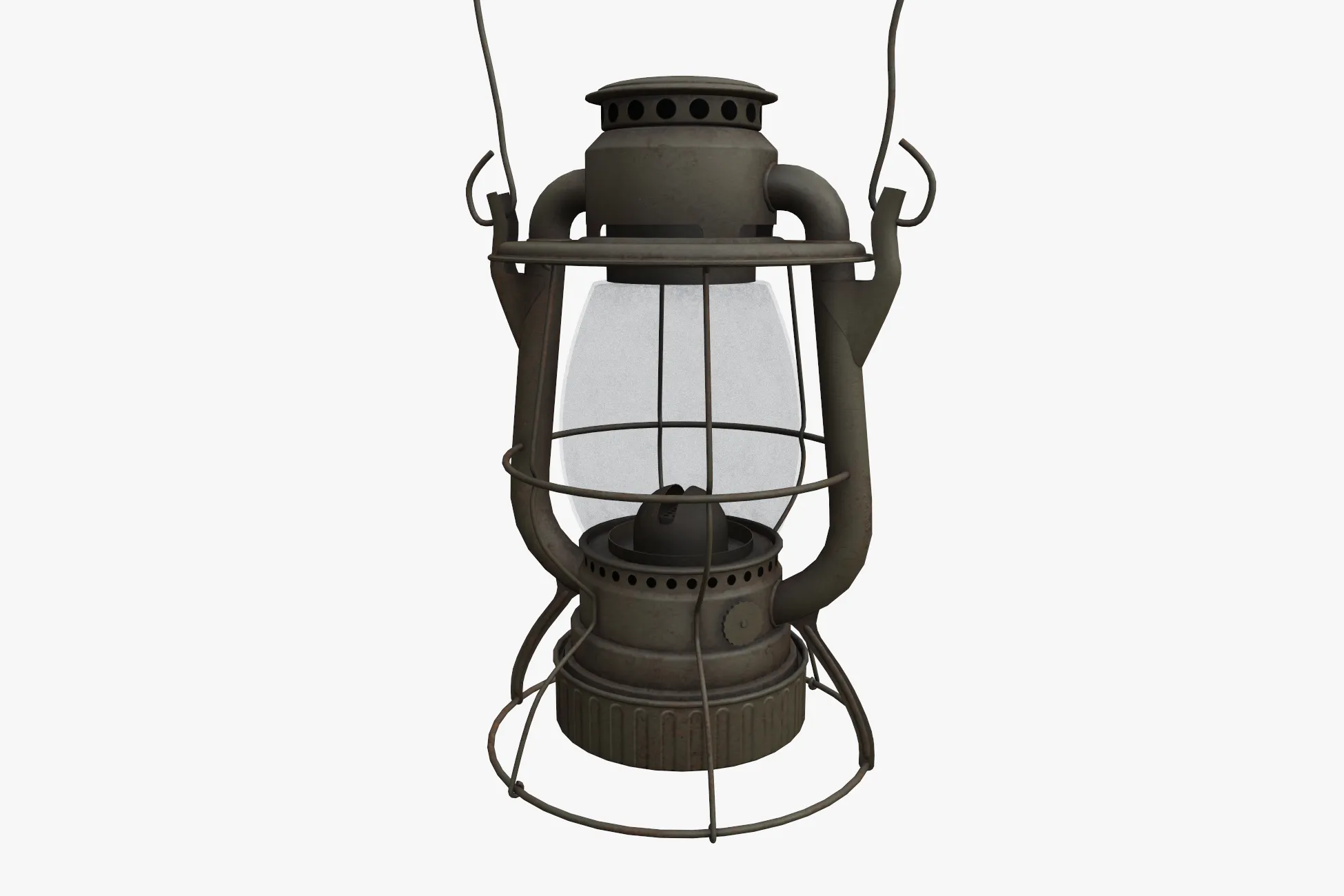 Old Kerosene Lantern --82-- 3D Model .c4d .max .obj .3ds .fbx .stl .blend 