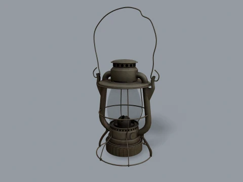 Old Kerosene Lantern --82-- 3D Model