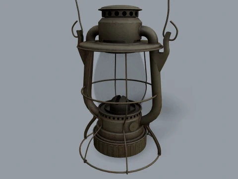 Old Kerosene Lantern --82-- 3D Model