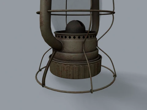 Old Kerosene Lantern --82-- 3D Model