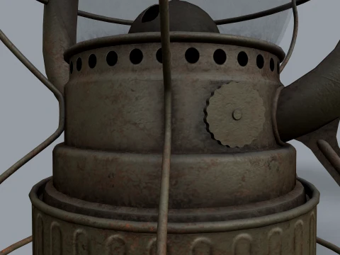 Old Kerosene Lantern --82-- 3D Model
