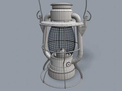 Old Kerosene Lantern --82-- 3D Model