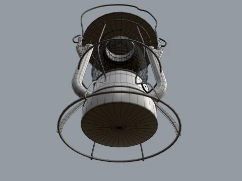 Old Kerosene Lantern --82-- 3D Model