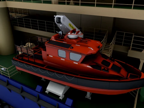 Rescue Motorboat --85-- 3D Model