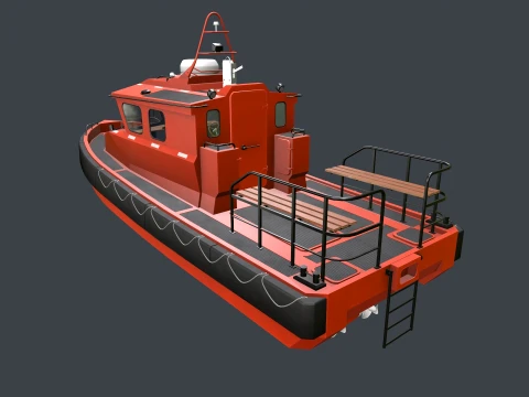Rescue Motorboat --85-- 3D Model