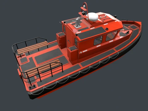Rescue Motorboat --85-- 3D Model