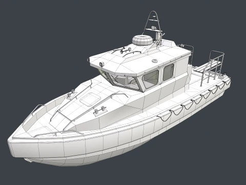 Rescue Motorboat --85-- 3D Model